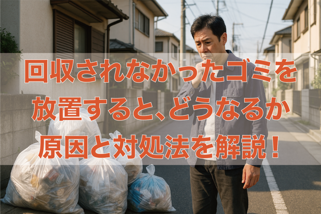 回収されなかったゴミを放置するとどうなるか原因と対処法